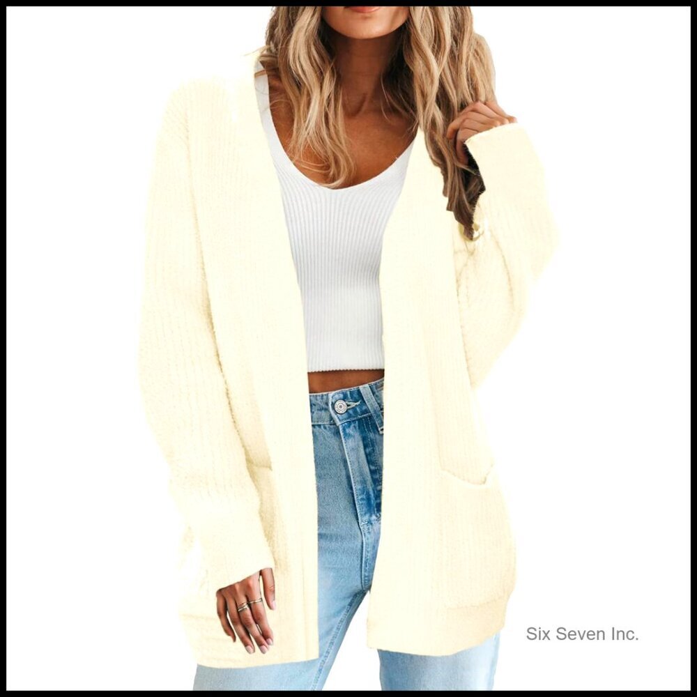 Oversized Chunky Knit Cardigan Lightweight Boho Chic Fall Sweater